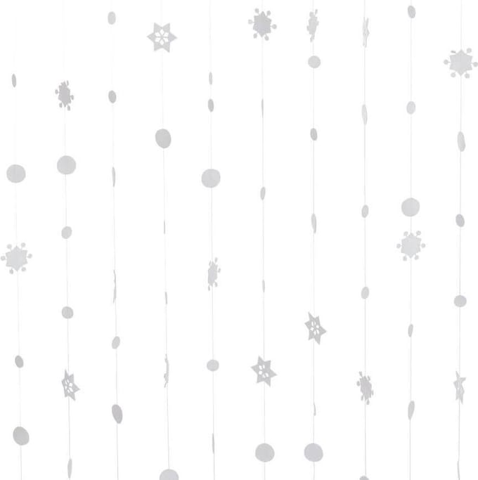 2LIF Snowfall Wit Draadgordijn deur - 90 x 250 cm