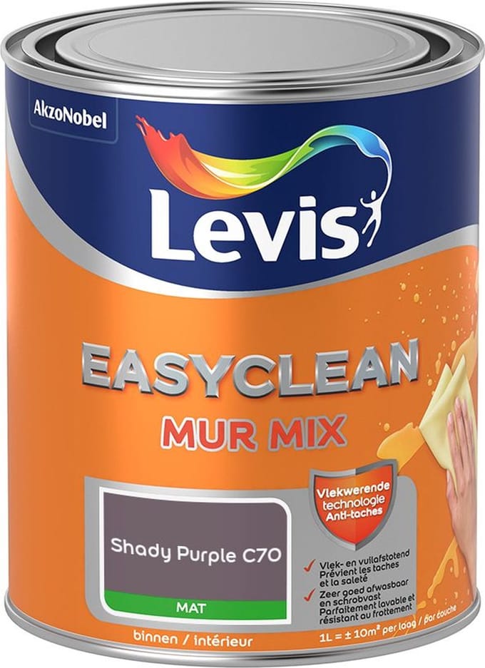 Levis - Easyclean Mur Mat Mix - Shady Purple C70 - Mengverf - 1 L