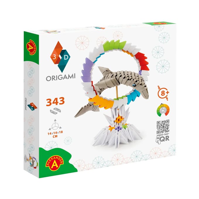 Origami 3D van 343 delen HQ-Invento Dolphin/Dauphin