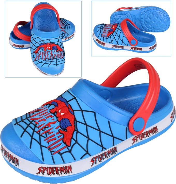 MARVEL Spiderman Blauwe slippers voor Jongens, Lichtgewicht Jongensslippers
