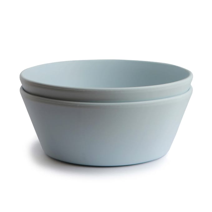 Mushie ronde kommen set van 2 - Powder blue