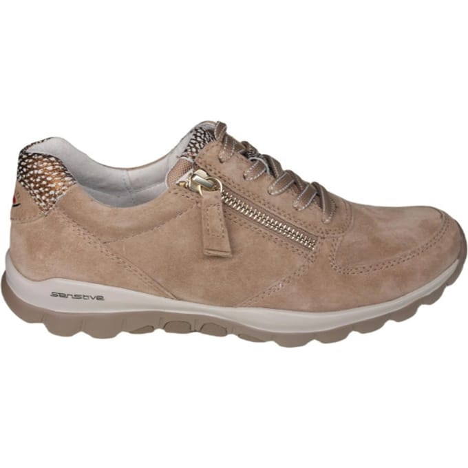 Gabor rollingsoft sensitive 86.968.33 - dames rollende wandelsneaker - Beige - maat 42.5 (EU) 8.5 (UK)