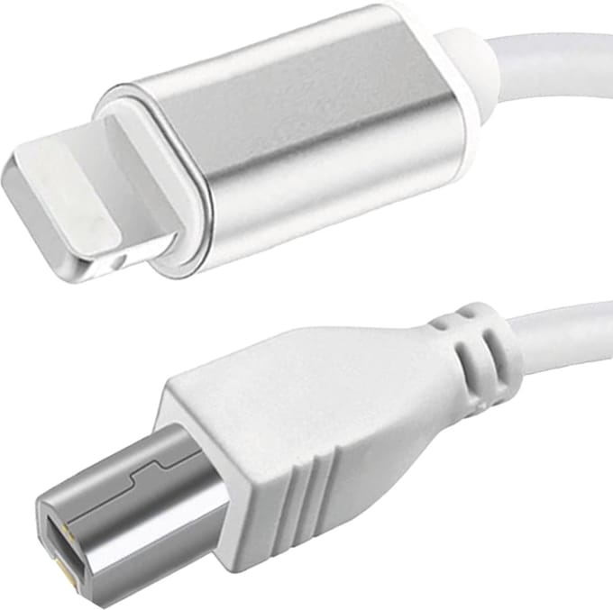 8-Pin naar MIDI Kabel - Printerkabel USB-C - 2 Meter - Geschikt voor iPad Air Series, Midi Controller, Toetsenbord, Audio, Keyboard, Opname
