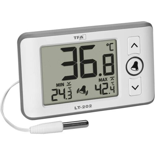 TFA Dostmann Digitales Profi-Thermometer mit Kabelfühler LT 202 30.1052.02 Thermometer Wit