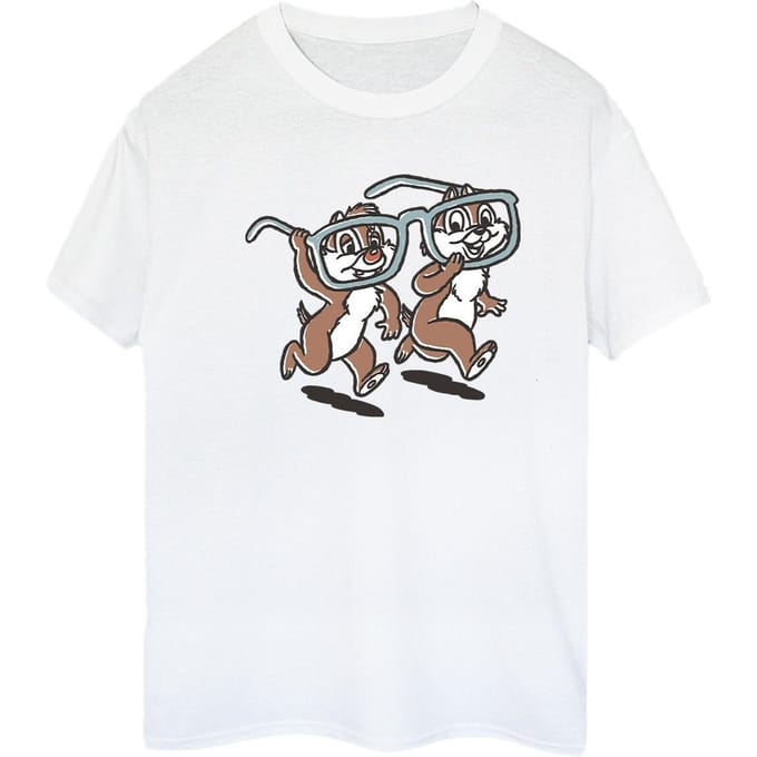 Disney Dames/Dames Knabbel ´n Babbel Bril Katoenen Vriendje T-shirt (Wit)