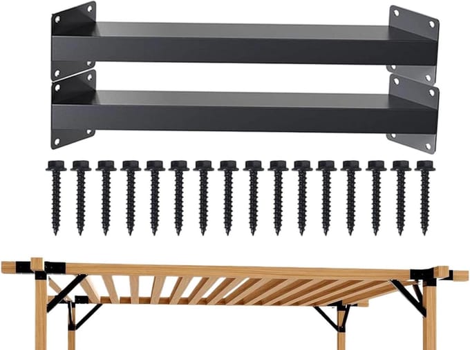 Hoekbeugels - Pergola Beugel - Constructie Versterken - 45 Graden Hoek - 2 Stuks - Metaal