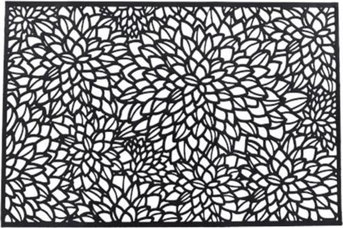 Placemat met motief ROMIO - Zwart - Kunststof - Set van 2 - 45 x 30 cm