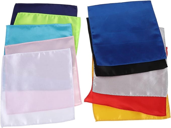 Zakdoekjes Heren - Pochette Set - Feestelijke Accenten - Gladde Textuur - 10 Stuks - Multicolor