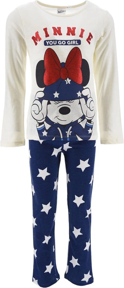 Disney Minnie Mouse Pyjama - Maat 110 - Set - 3-delige pyama - Broek + 2 Shirts - Glitterprint