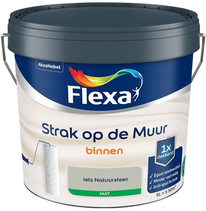 Flexa - Strak Op De Muur Binnen Mat - Iets Natuursteen - Mengverf - 5 L