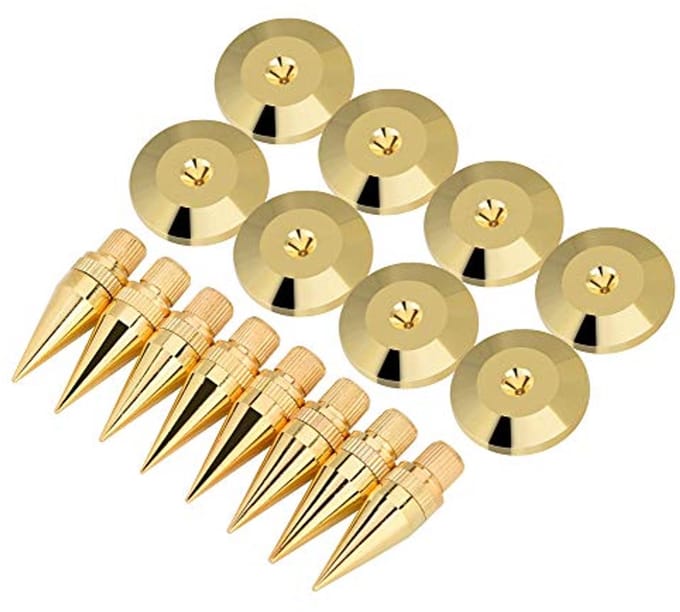 Speakerstands met Koper en Gouden Afwerking - 8 Paar