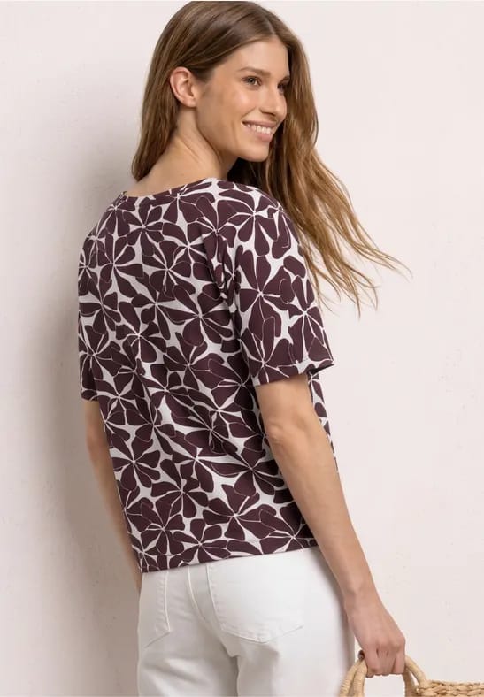 Shirt met ronde hals en print