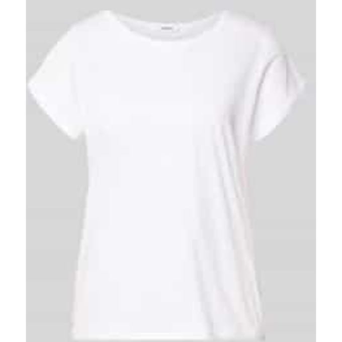 s.Oliver - female - T-shirt met gerolde randen en vlamgarenstructuur