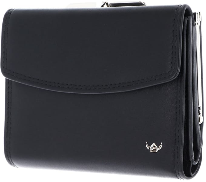 Golden Head Leren portemonnee Polo RFID Protect Bügelbörse 2123 Schwarz zwart