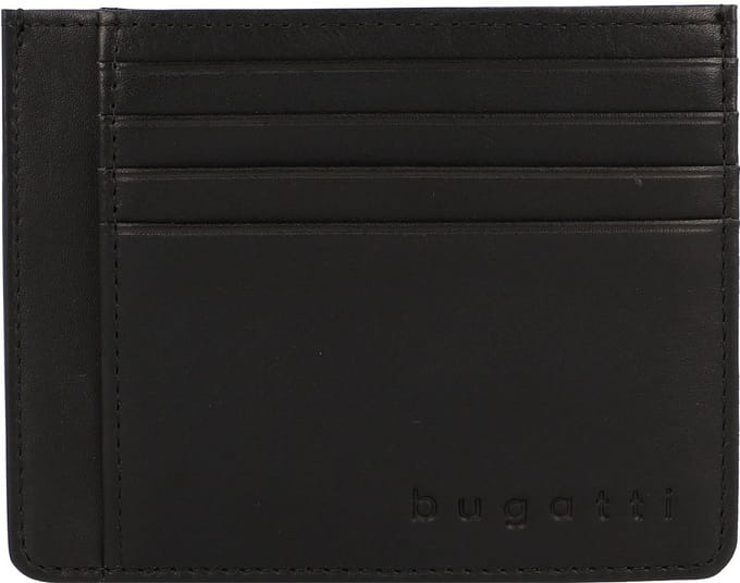 Bugatti Primo creditcard etui leer 11 cm - 8 Sleuven - schwarz