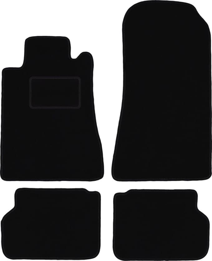 Zwarte veloursmatten voor: Mercedes CL W140 coupé (1991-1998)