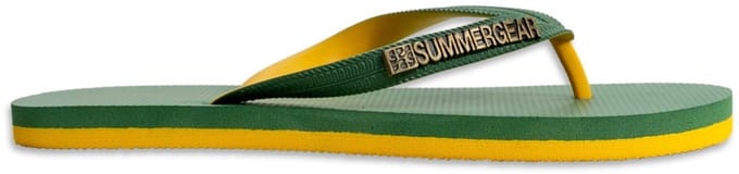 Teenslippers heren Groen/Geel - Regular Fit