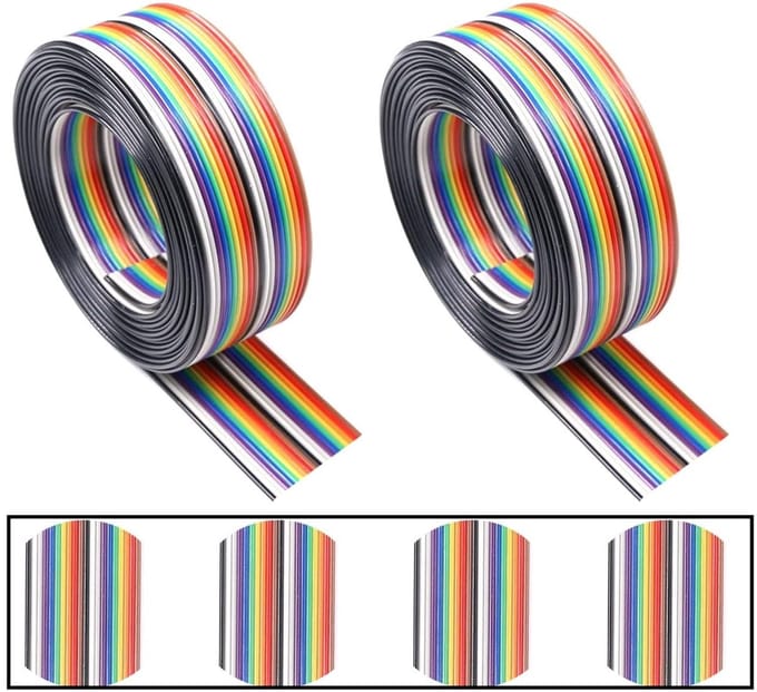 Store_9 - Lintkabel - Regenboogkleur - 20 pins - Plat - IDC-kabel - 3