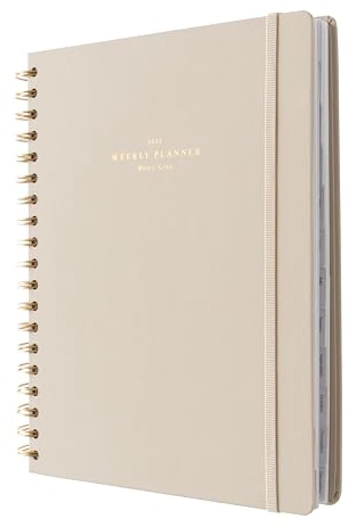 Weekagenda 2024-2025 - Misty Gray - 17 Maanden Weekplanner en Afspraakplanner