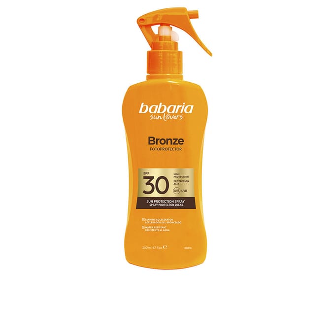 Babaria Bronze - Zonnebrandspray SPF30 - Tan Accelerator - Waterbestendig - 200 ml - Zonnebrand - Zonnen