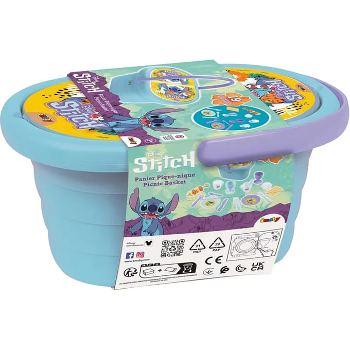 Smoby - Lilo & Stitch - Stitch Picknickmand met Accessoires - Vanaf 3 jaar.