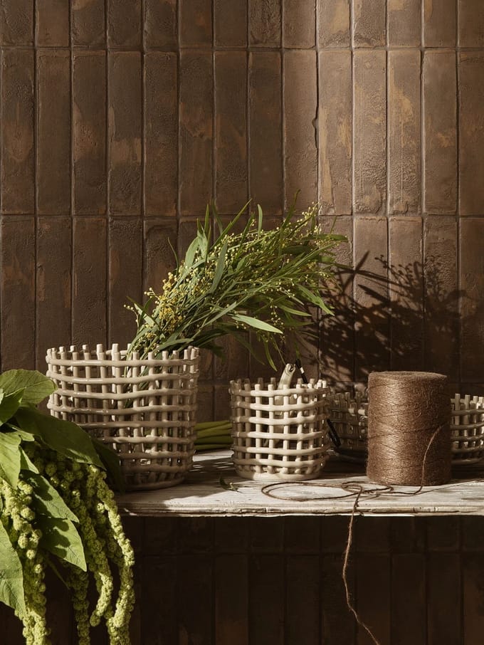 Ferm Living Ceramic Mand - cashmere - groot
