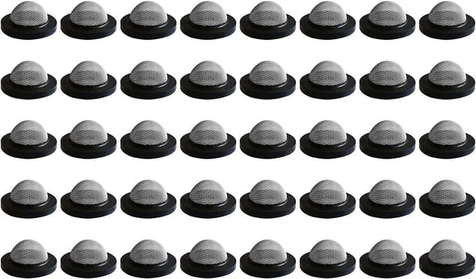 40 Pack Slang Seal Filter Net Douchekop Prefilter - RVS Seal Rubber Washers met Filter Grid voor 5/8 Inch Douchekop en 3/4 Inch Tuinslang Connector