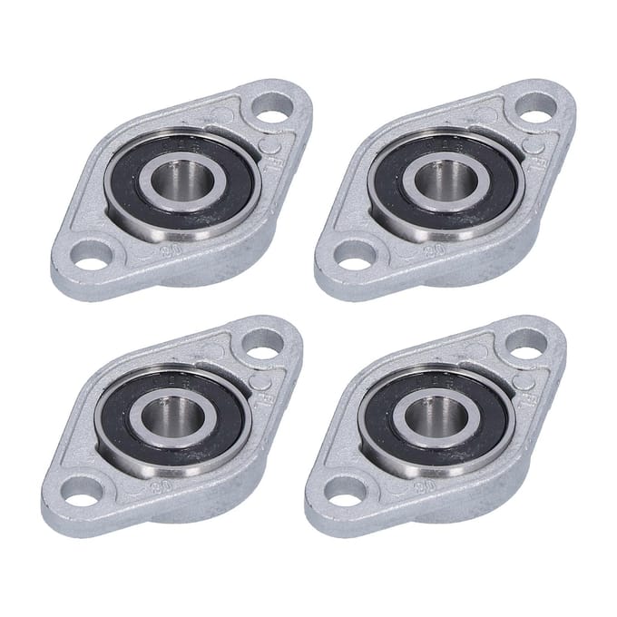 4 stuks flensgemonteerd lager horizontale trapeziumschroef beugel ondersteuning voor 3D-printer T8 gray