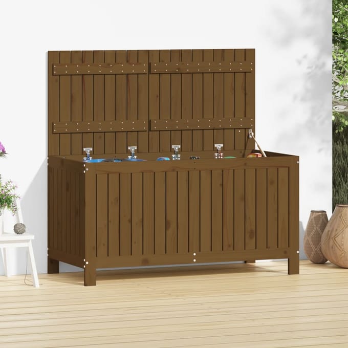 vidaXL - Tuinbox - 121x55x64 - cm - massief - grenenhout - honingbruin