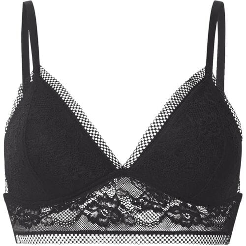 ESMARA Dames bralette met kant, zonder beugels (Zwart, S (36/38))