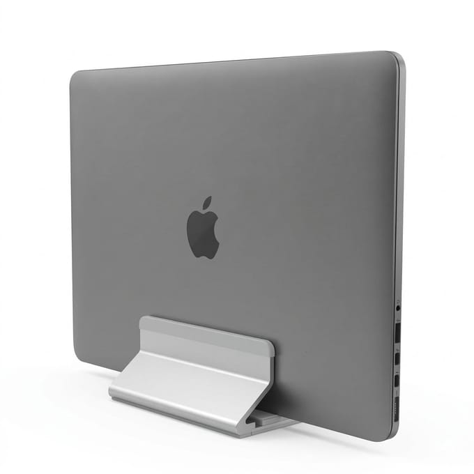 Mastersøn Verticale Laptop Standaard - Verstelbaar - Aluminium - Ruimtebesparend - Grijs