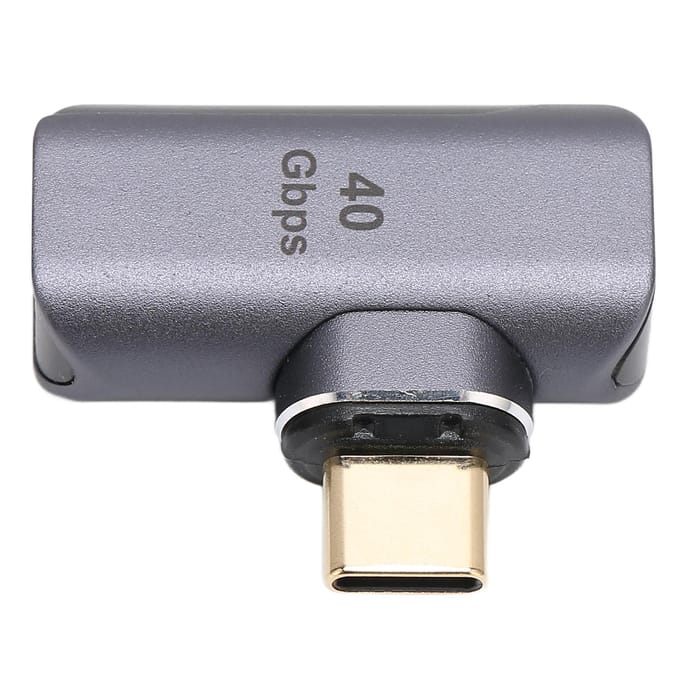 Magnetische USB C Adapter 100W Snel Opladen 40Gbps 8K Plug and Play USB C naar C Rechte Hoek Magnetisch
