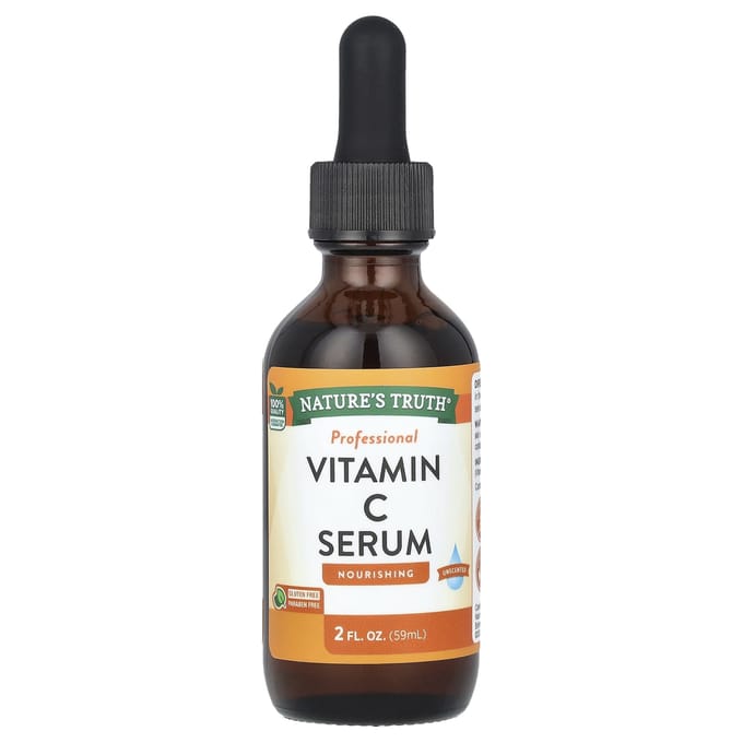 Nature's Truth, Vitamin C Serum, Topical Liquid, Unscented, 59 ml (2 fl oz) beige