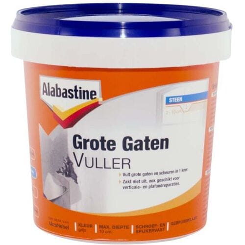 Alabastine Grote Gaten Muurvuller - Grijs - 1 liter