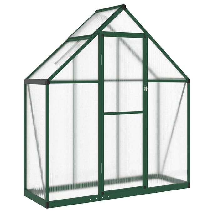 vidaXL - Tuinkas - met - basisframe - 169x58x195 - cm - aluminium - groen