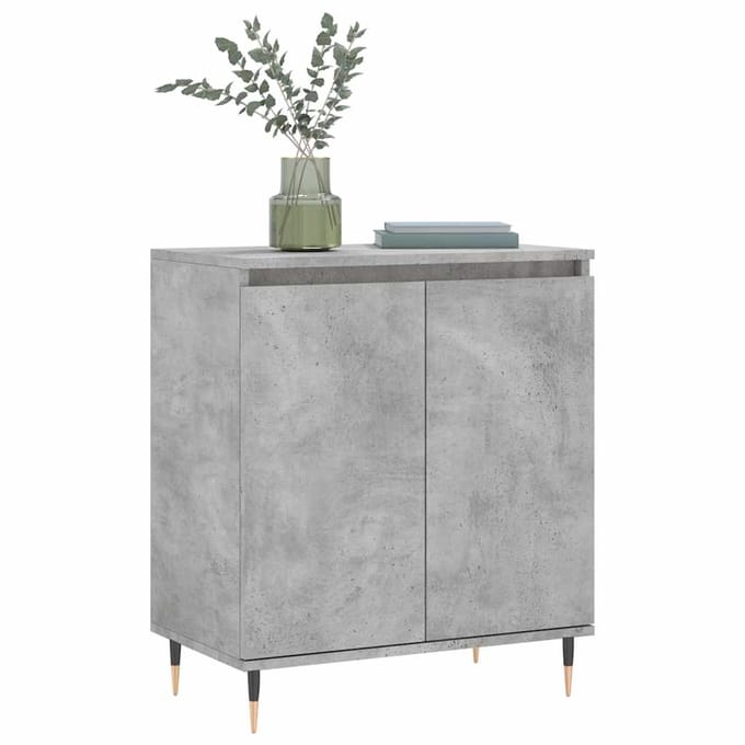 vidaXL - Dressoir - 60x35x70 - cm - bewerkt - hout - betongrijs