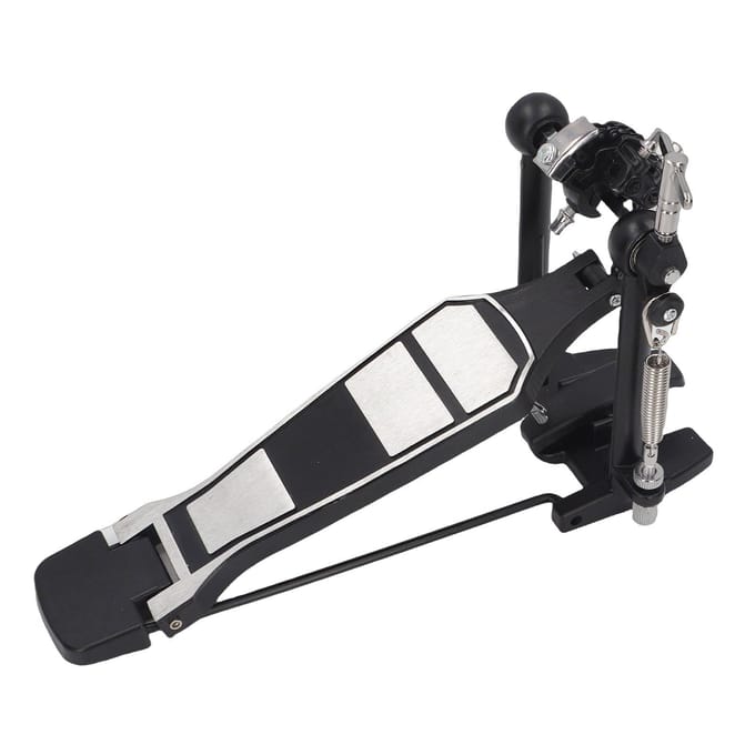 Drumstel Pedaal Enkele Bass Voet Kick Percussie Kettingaandrijving Zwart black