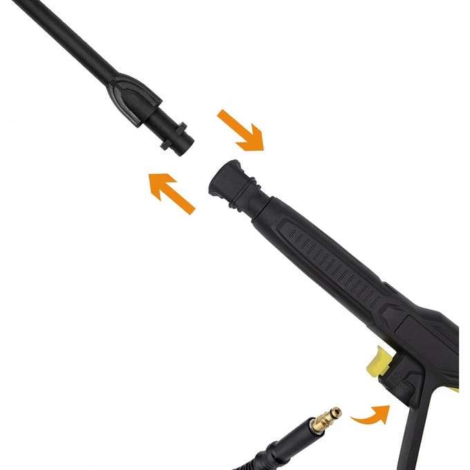 Rosfix Spuitpistool Vervanging Set VARIO - Verstelbare Spuitmond - 8 M Hogedrukslang Click Connect - Geschikt voor Kärcher