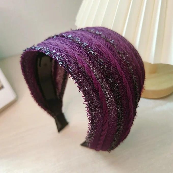 Brede Chiffon Stof Haarband Vrouwen Haarband Haaraccessoires Voor Dame 1pcs kaki