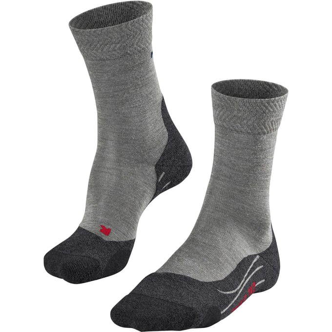 FALKE TK2 Melange anti-blaar dik wol functioneel materiaal wandelsokken heren grijs - maat 42-43