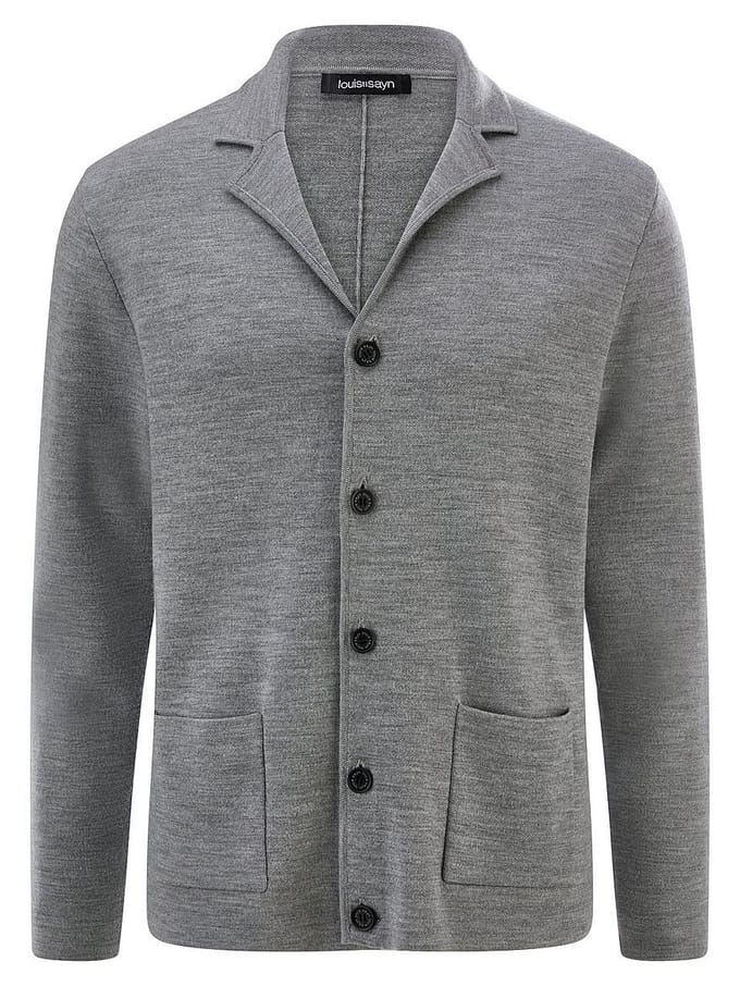 Tricotblazer reverskraag Van Louis Sayn grijs