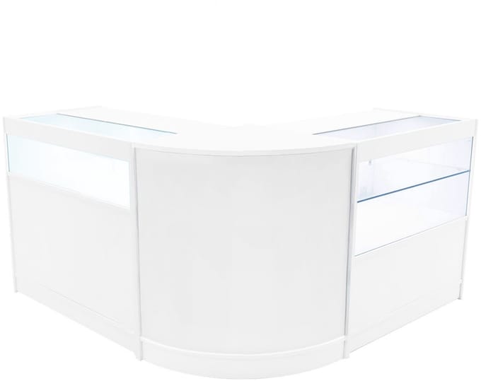Adonis led winkel toonbank set - wit - b900/c900/cm60 - met 4 sleutels