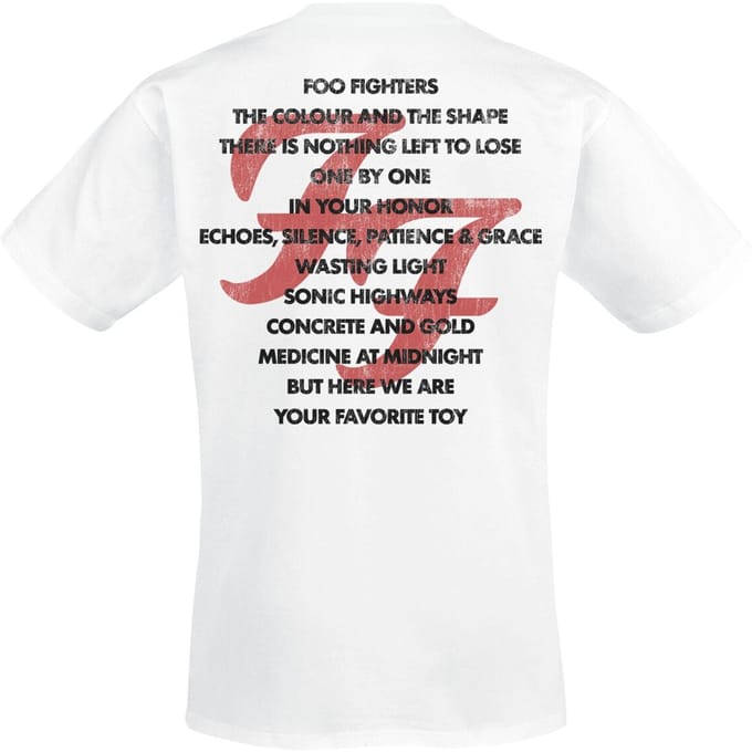 Foo Fighters T-shirt - 1995 - S tot 3XL - voor Mannen - wit