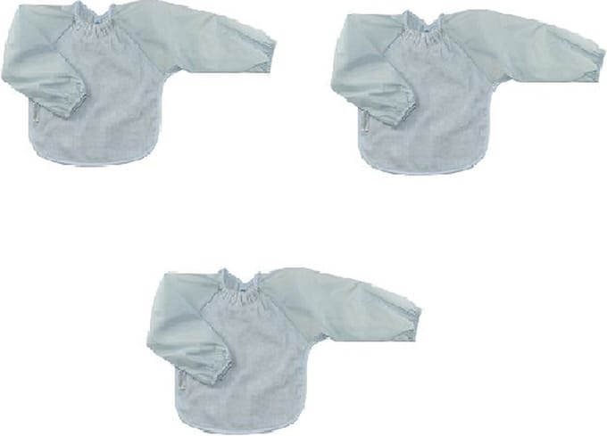 Silly Billyz Towel small Long Sleeve Bibs Dusty Blue 3 Stuks