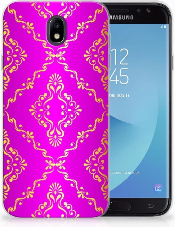 Siliconen Hoesje Samsung Galaxy J7 2017 | J7 Pro Barok Roze
