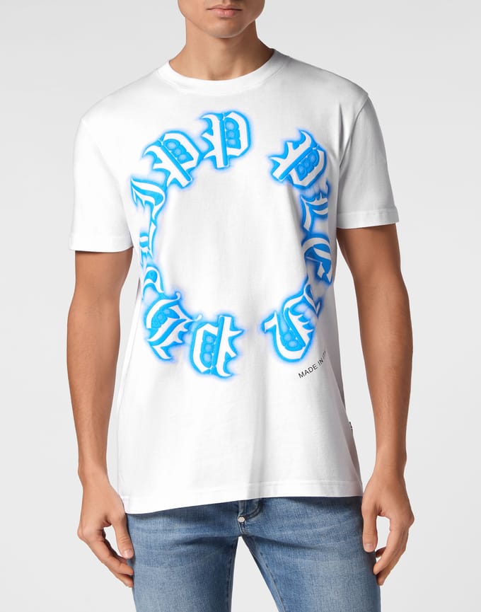 T-Shirt Ronde Hals Gothic Plein