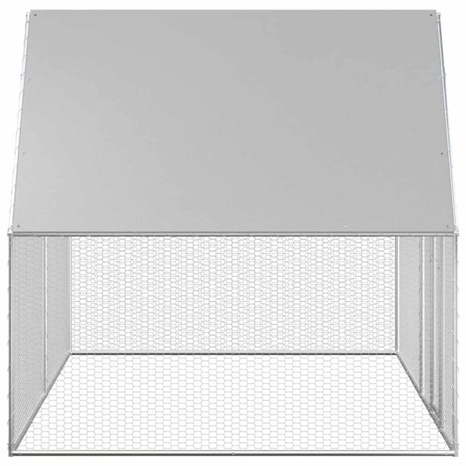 vidaXL - Kippenren - 4x2x2 - m - gegalvaniseerd - staal