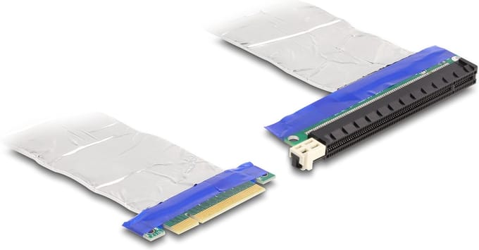 Delock Riser Card PCI Express x8 male to x16 slot with cable 20 cm