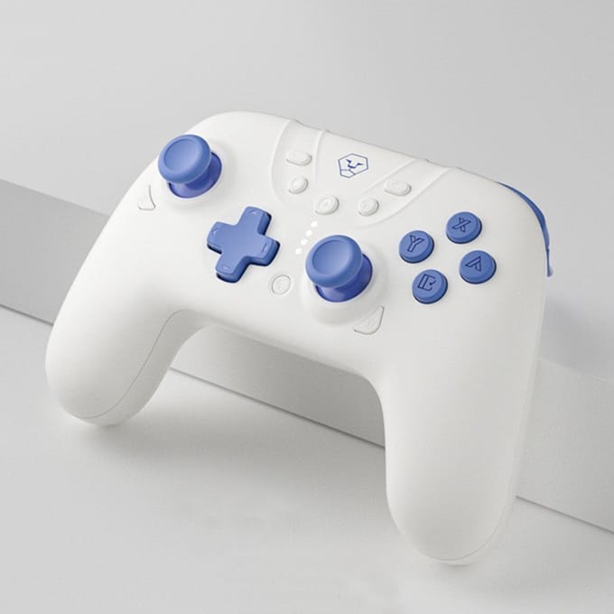 Switch2 Pro Bluetooth-gamepad, Draadloze Gamecontroller | Compatibel met Nintendo Switch | Met 6-assige gyroscoop,wit