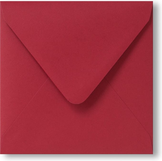 Envelop Vintage  14 x 14 cm Retrorood 60 stuks